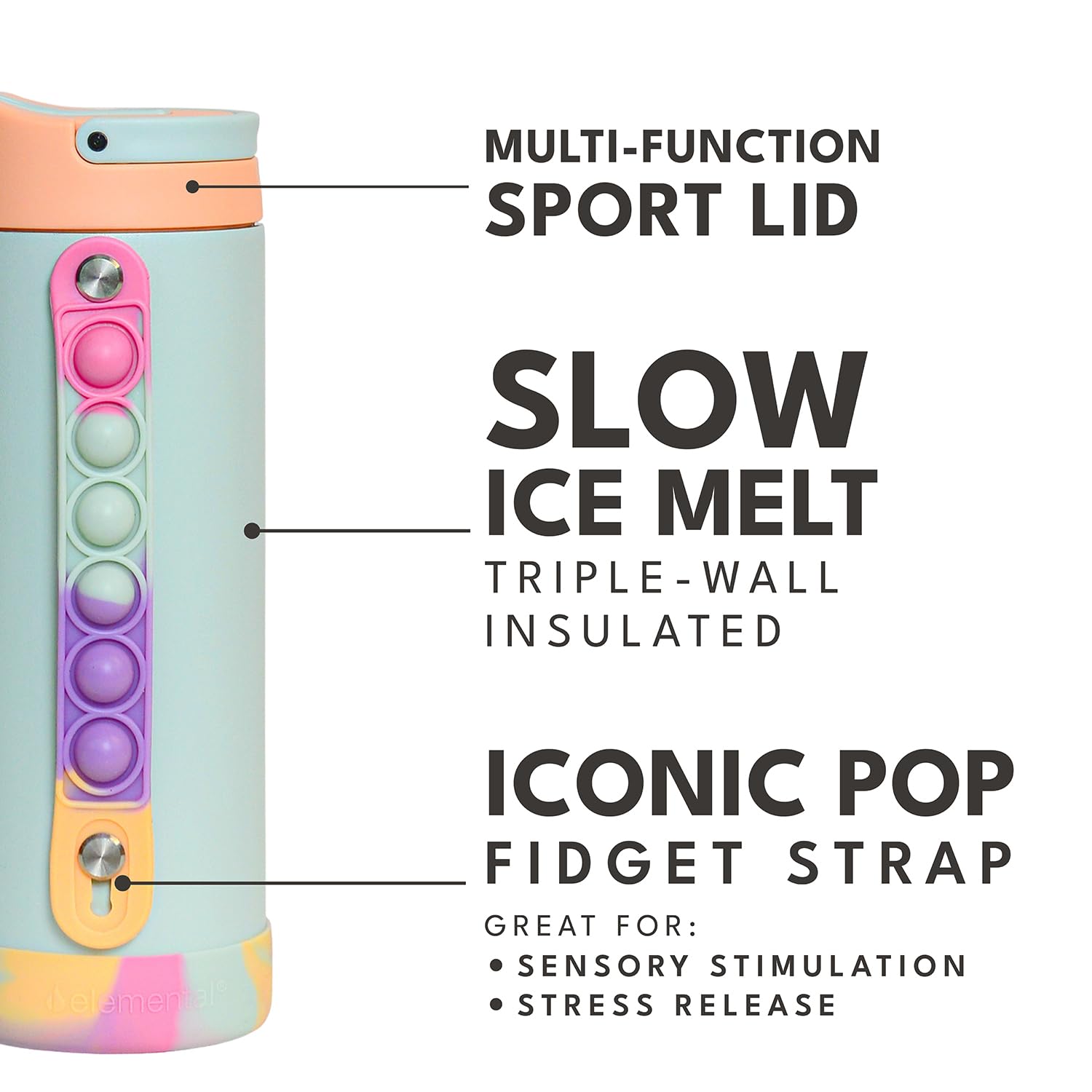 Elemental Iconic bottle in 30+ colors offers everyday versatility