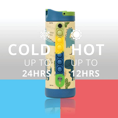Elemental Iconic Kids Water Bottle removable strap for easy carrying