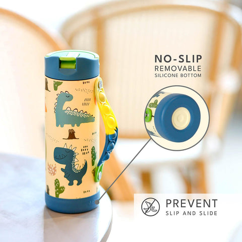 Elemental Iconic Kids Water Bottle silicone boot protects against dents during drops