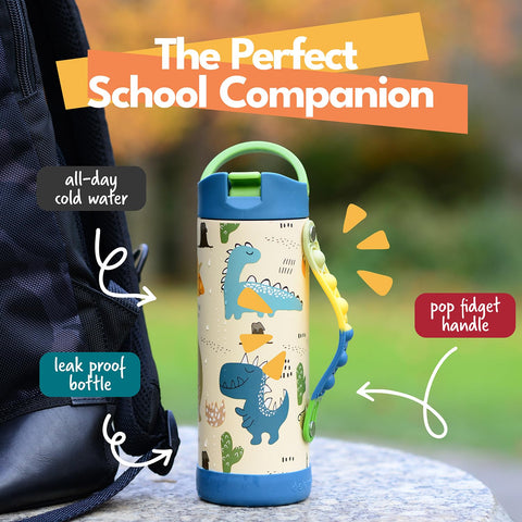 Elemental Iconic Kids Water Bottle triple-wall insulation keeps drinks cold longer