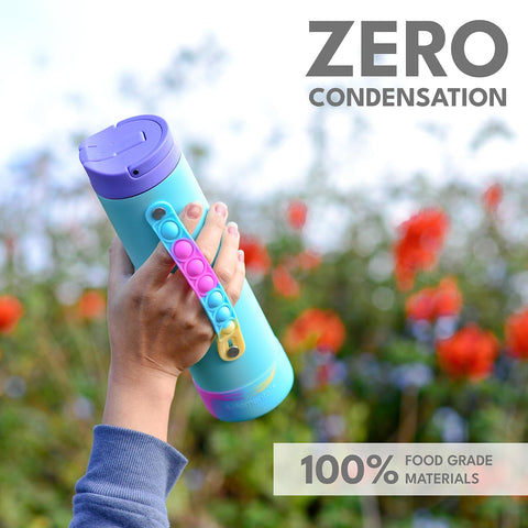 Elemental Iconic leak-proof lid prevents spills in backpacks and lunch boxes.