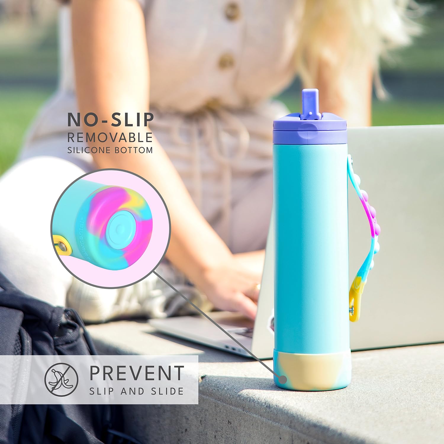 Elemental Iconic triple-wall insulated bottle keeps drinks cold up to 24 hours.