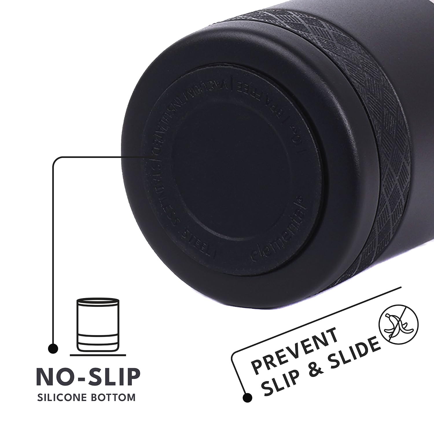 Elemental Recess Lowball Tumbler features silicone grip for comfortable hold.
