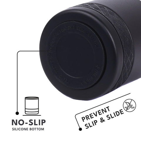 Elemental Recess Lowball Tumbler features silicone grip for comfortable hold.