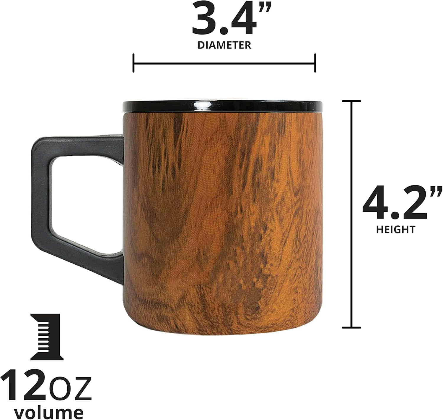 Elemental Summit mug interior copper insulation helps keep drinks hot or cold.
