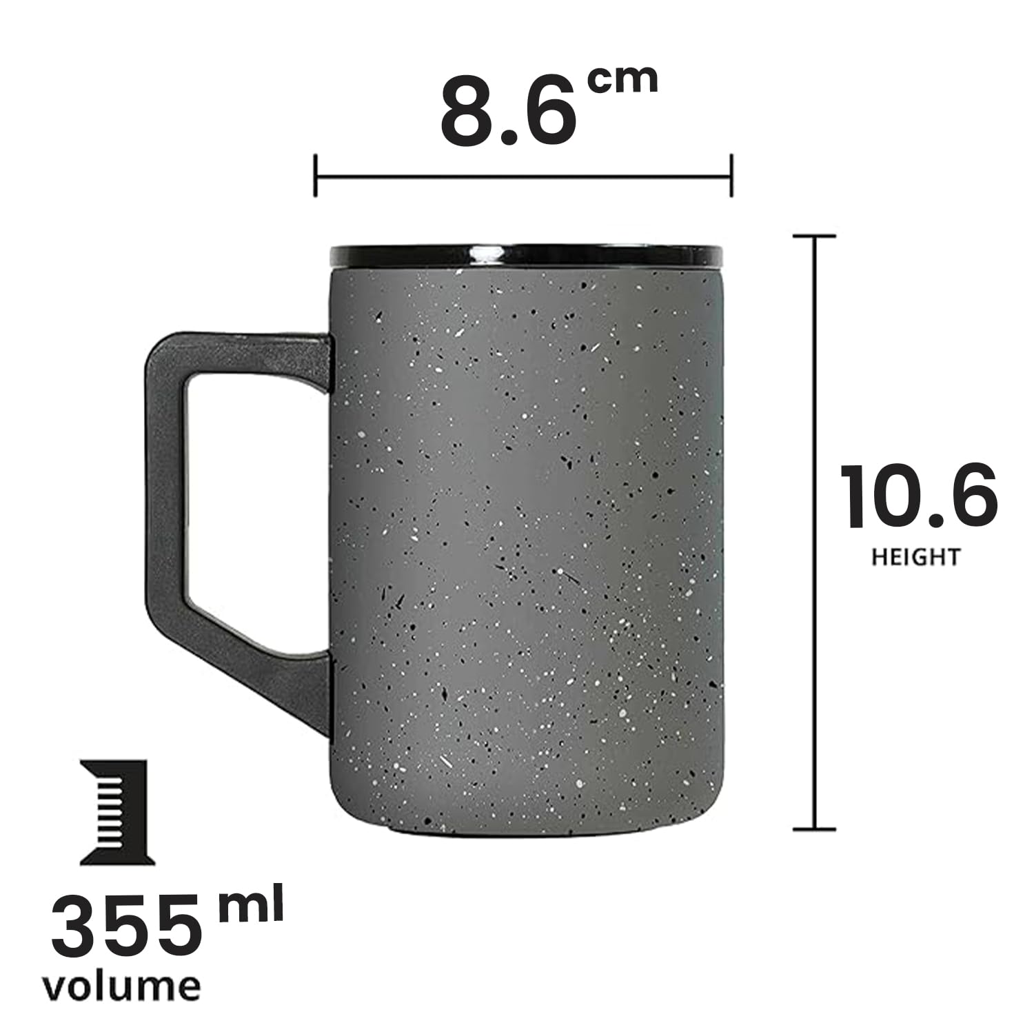 Elemental Summit mug showing heat retention up to 6 hours for hot drinks