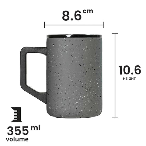 Elemental Summit mug showing heat retention up to 6 hours for hot drinks
