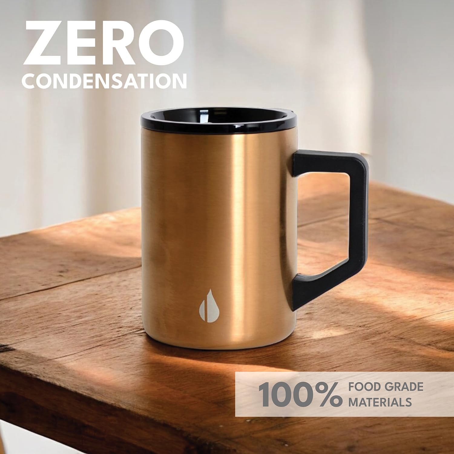 Eco-friendly packaging for the Elemental Summit mug, recyclable and minimal waste.
