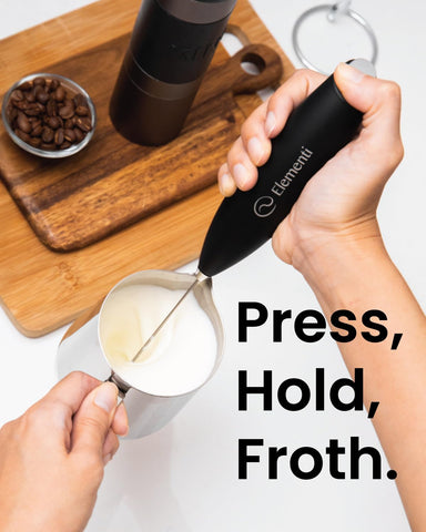 Elementi frappe maker in a cozy kitchen setup for quick beverages