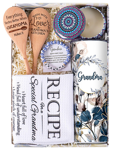 ELEMENU gift basket contents featuring a ready-to-ship grandma gift set.
