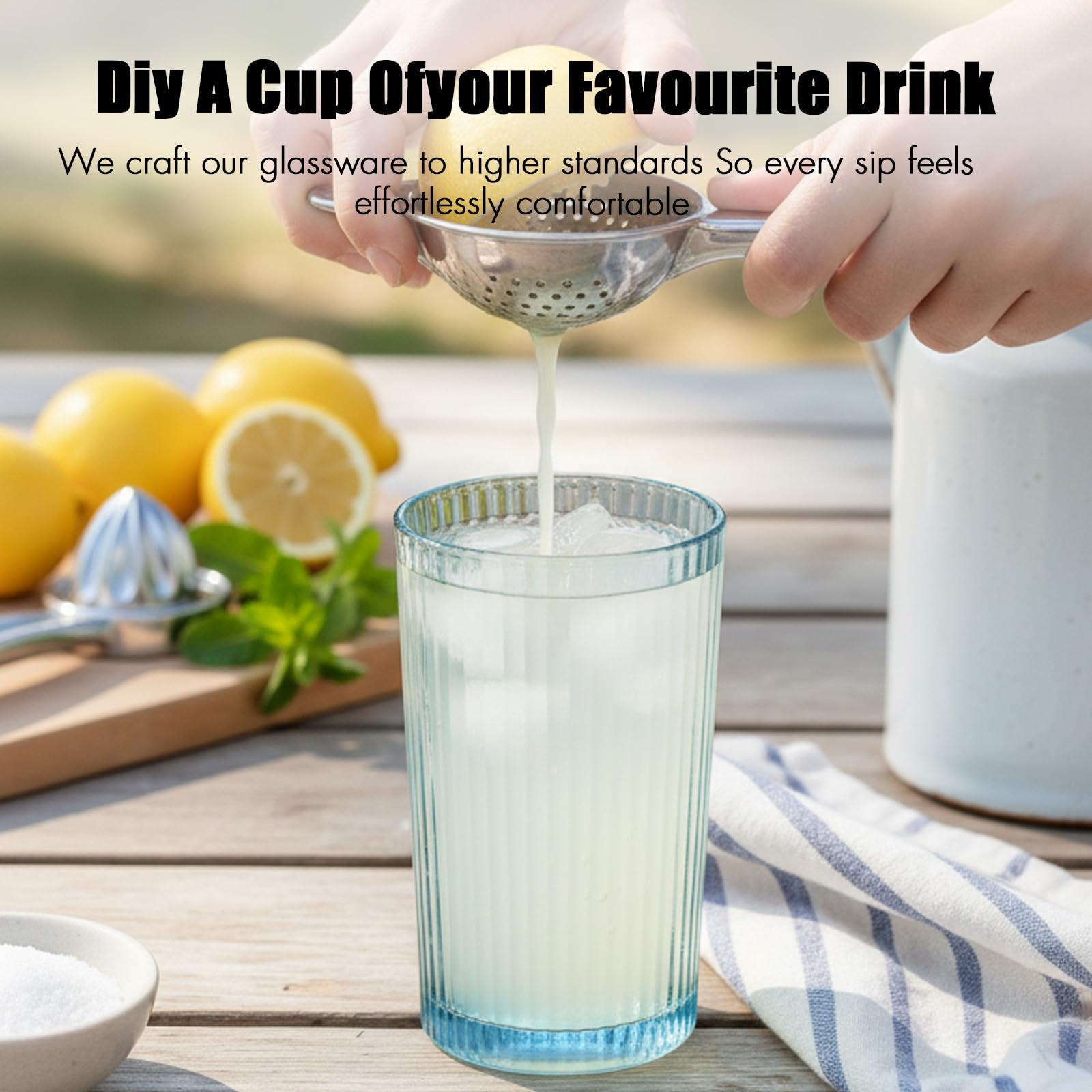 ELERGIFTS stackable glass set designed for easy storage and quick serving