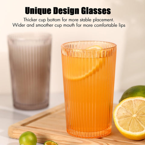 ELERGIFTS vibrant six-color highball glasses displayed on a table setting for gatherings