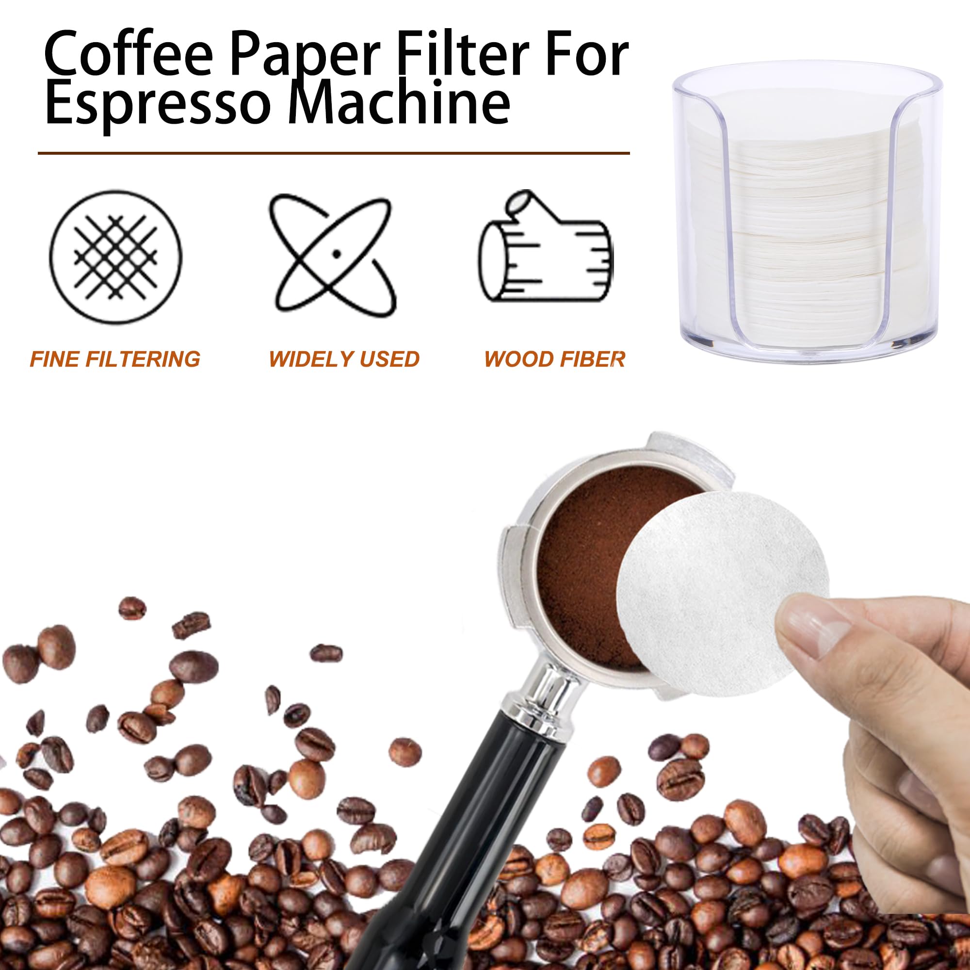 ELESTAB disposable 58mm puck filter in basket supports clean prep