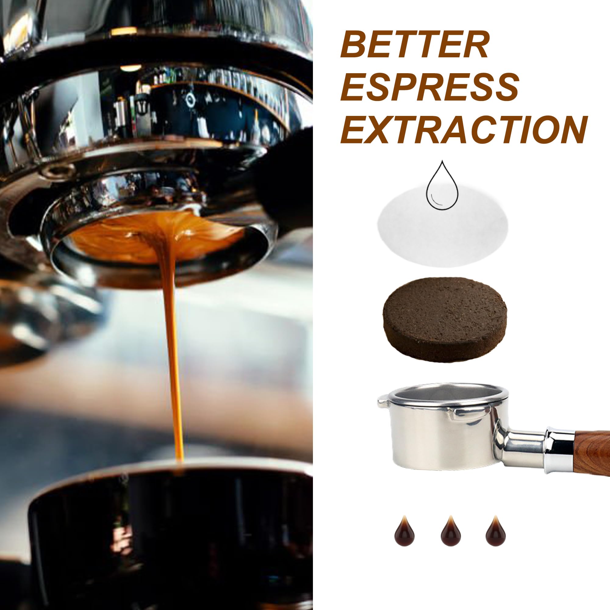 ELESTAB top-of-basket usage demonstrates versatile espresso setup