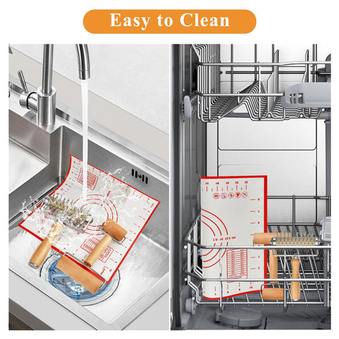 Elesunory dough roller ergonomic handle for effortless dough thinning and edge filling.