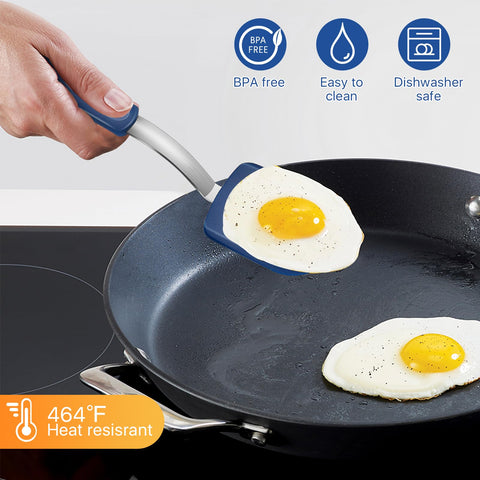 Elesunory silicone spatula core steel design enhances flex and durability