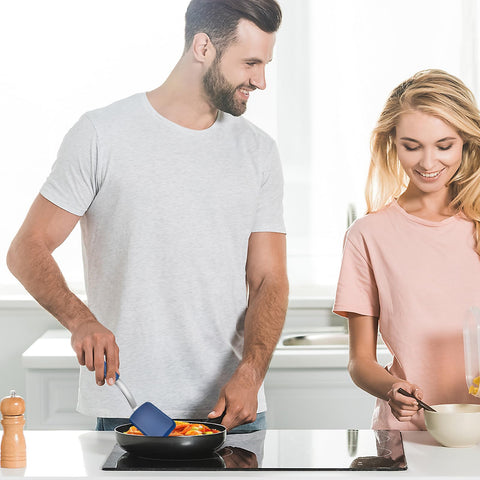Elesunory silicone spatula with hanging hole for easy drying and storage