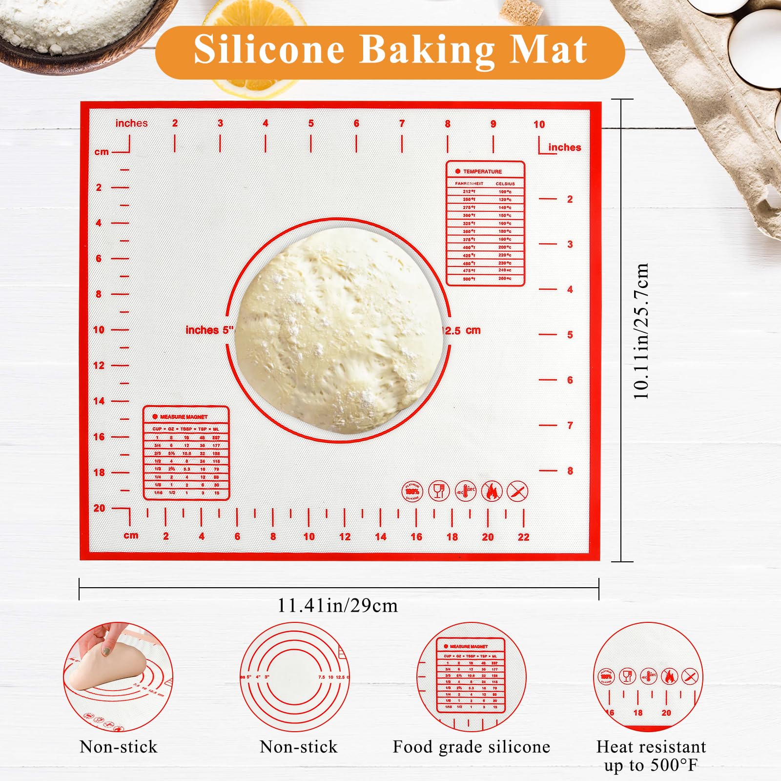 Elesunory wooden rolling pin with comfortable grip for precise dough shaping.