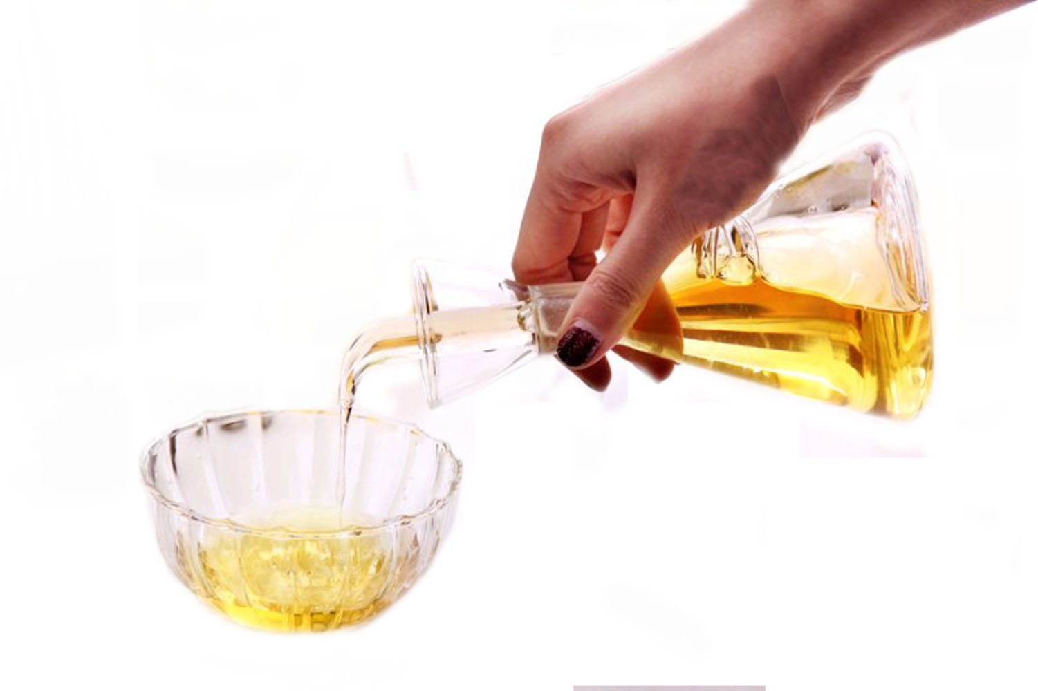 ELETON glass olive oil dispenser wide-mouth design for easy filling