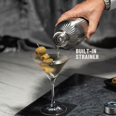 Ergonomic fluted grip on Elevated Craft Diamond Edition shaker for secure handling
