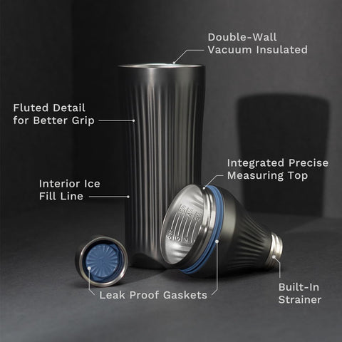 Elevated Craft Diamond Edition shaker measuring top for precise pours