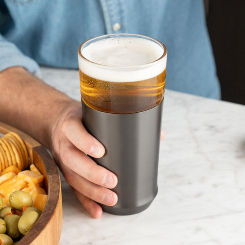 Elevated Craft 16-ounce pint glass designed for beers and cold drinks.