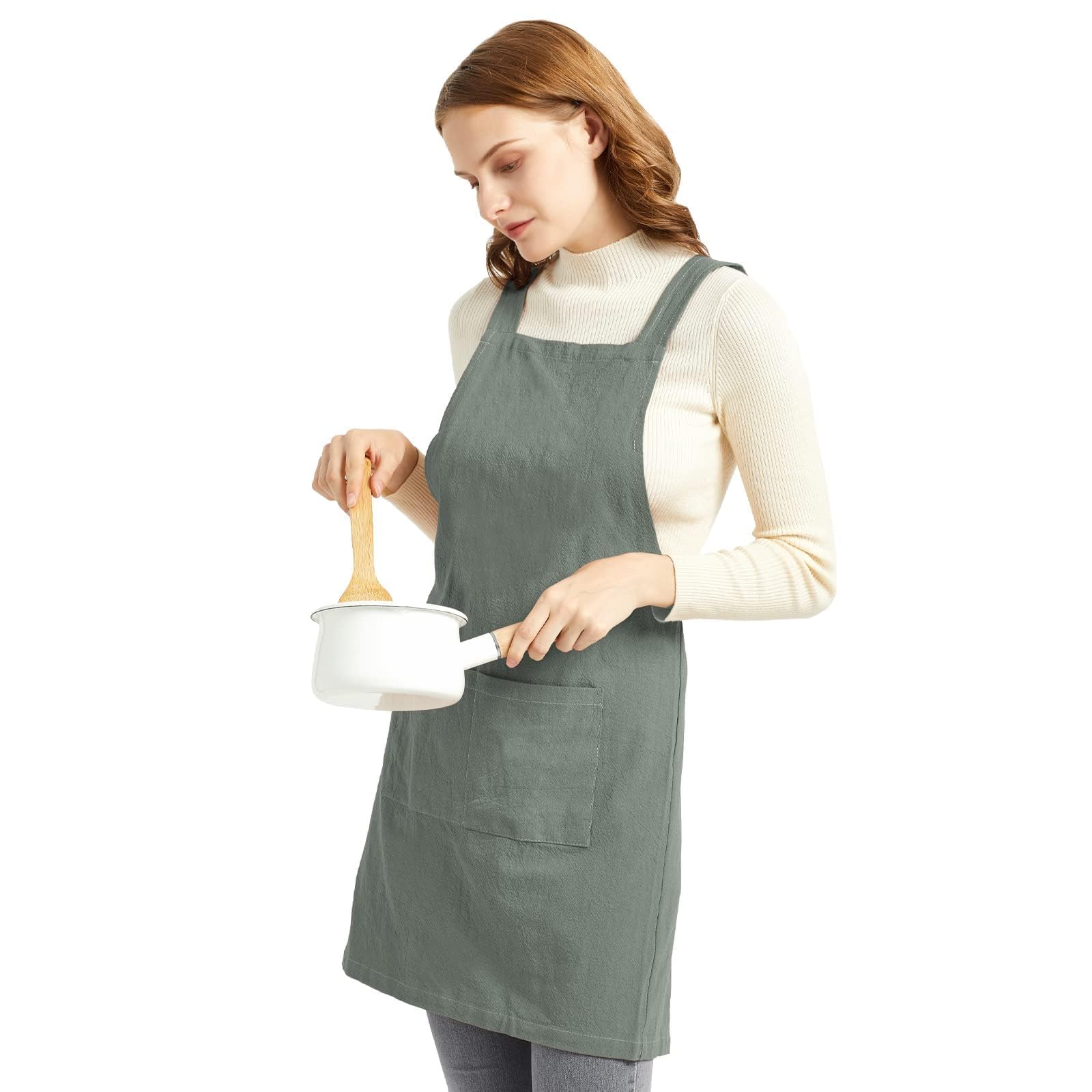 ELEZAY cross-back strap in green reduces neck strain during long tasks