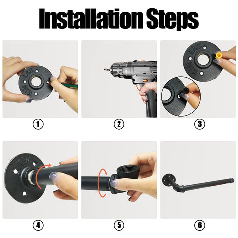 Elibbren package with wall mounting fittings, simple installation.