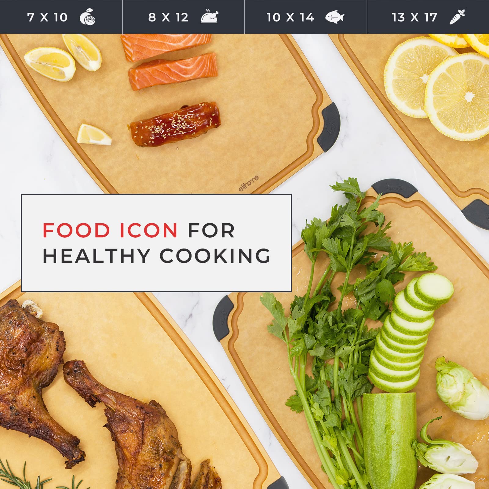 Elihome cutting board is heat resistant up to 350°F