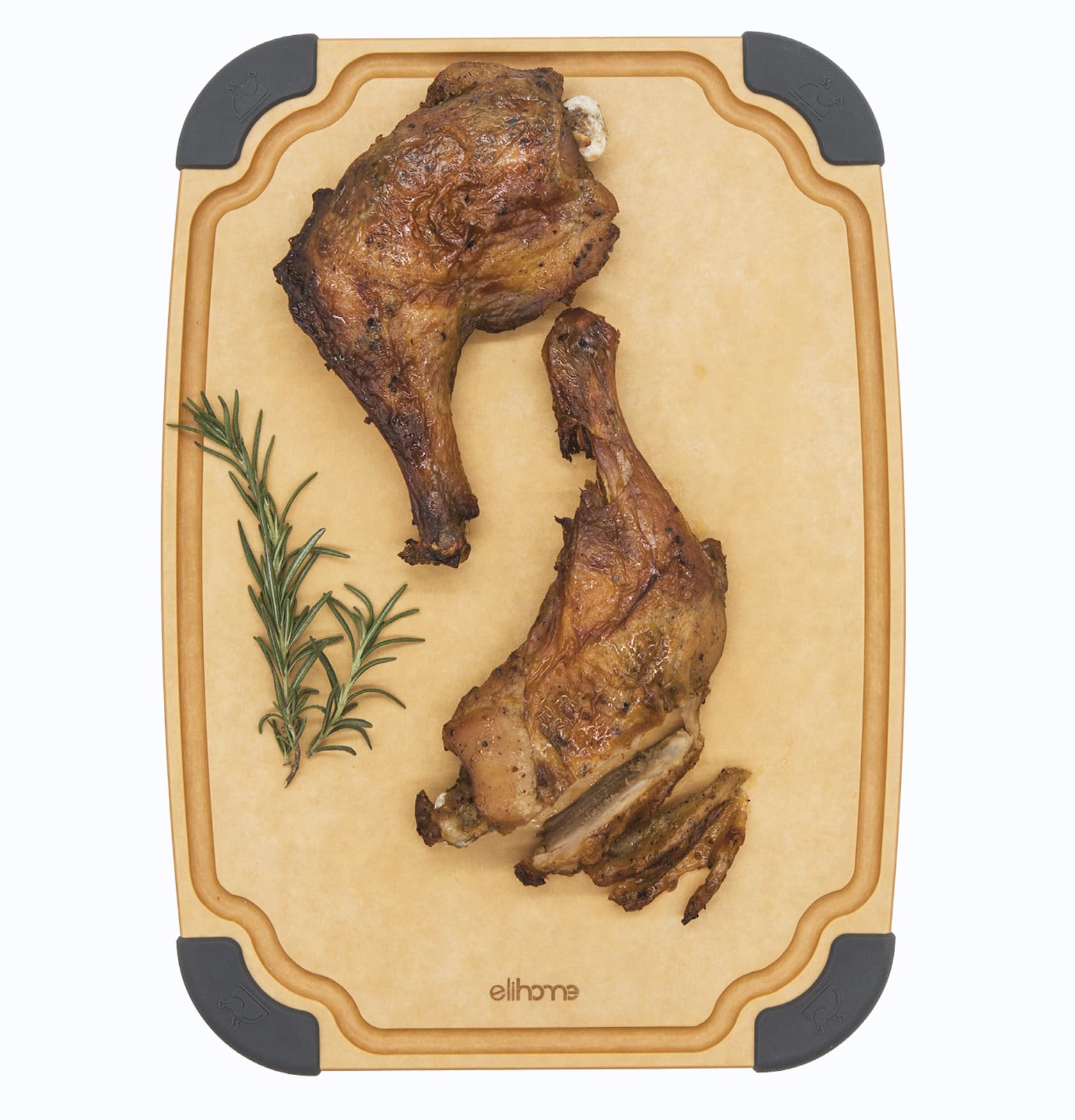 Elihome cutting board in natural wood fiber for durable daily prep