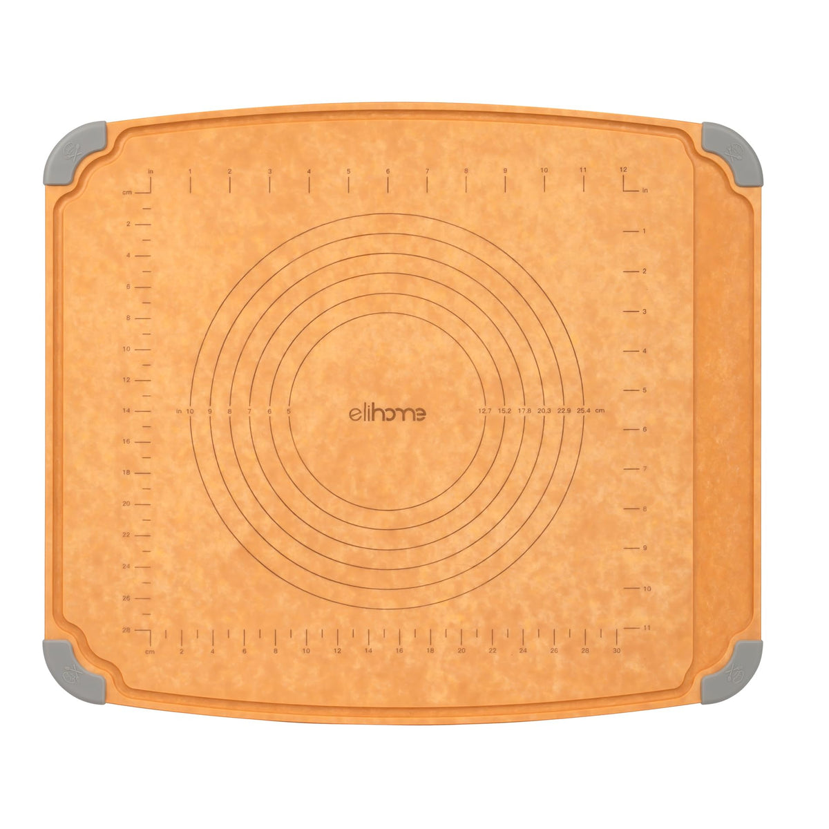 Elihome wood fiber cutting board 15x18 on counter provides stable prep surface