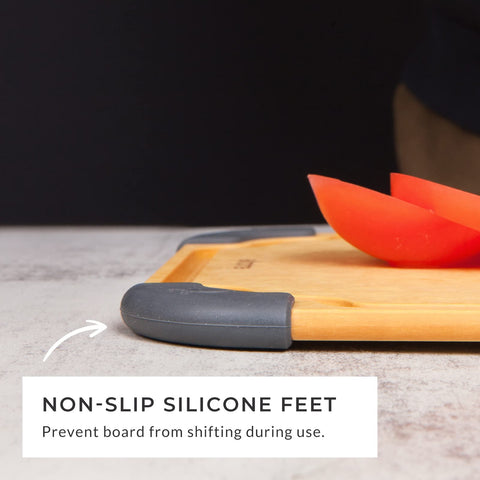 Elihome Essential 4-in-1 cutting board with reversible surfaces for versatile prep.