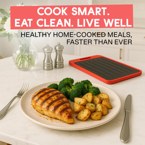 ELIKAI defrosting tray dishwasher-safe for easy cleaning after prep