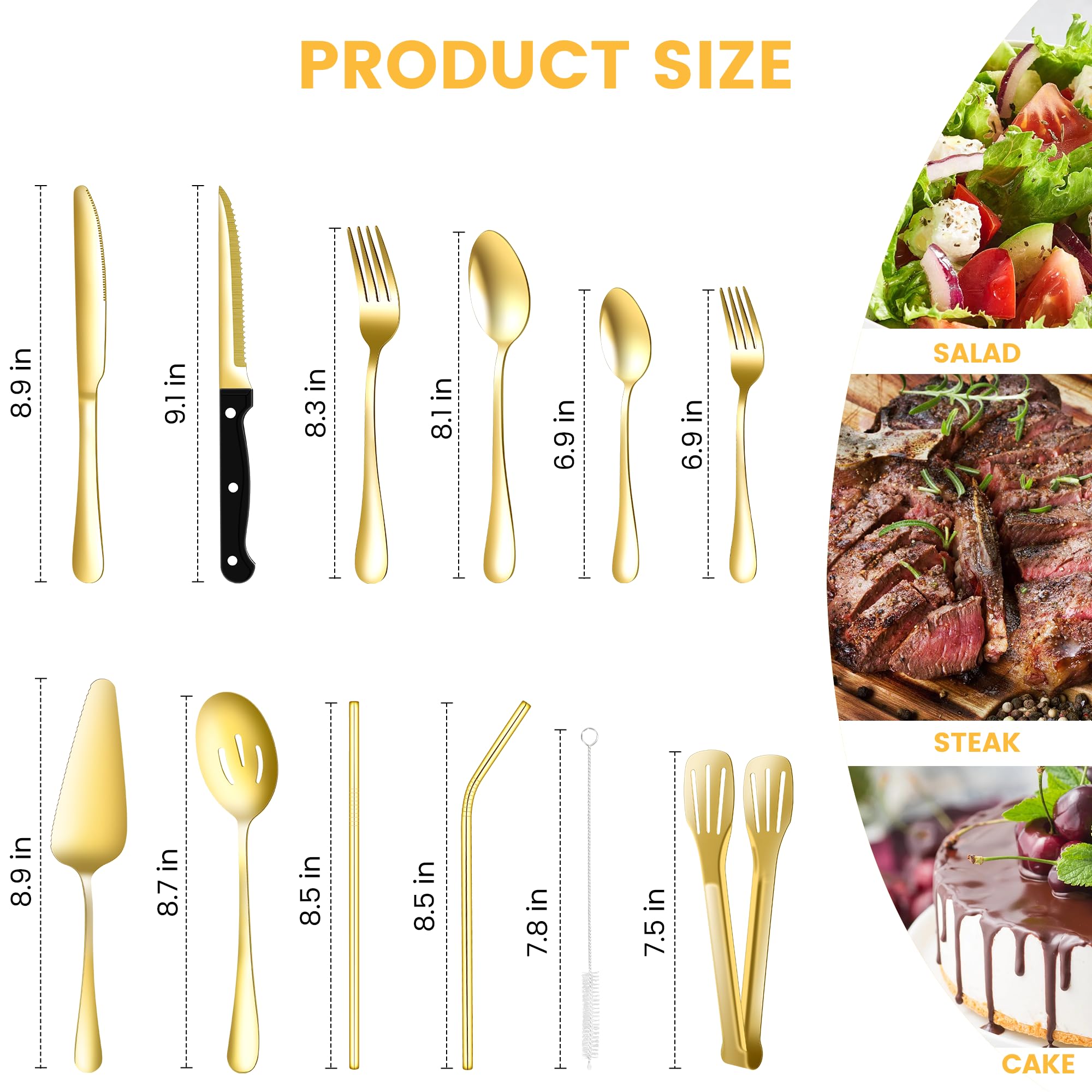 ELIMTEC gold dinner spoons with mirror finish for refined meals