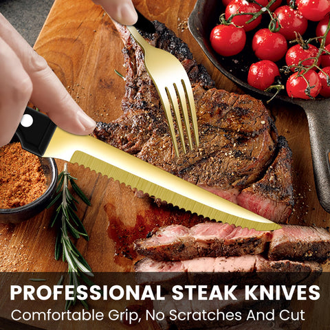 ELIMTEC gold salad forks for greens and appetizers