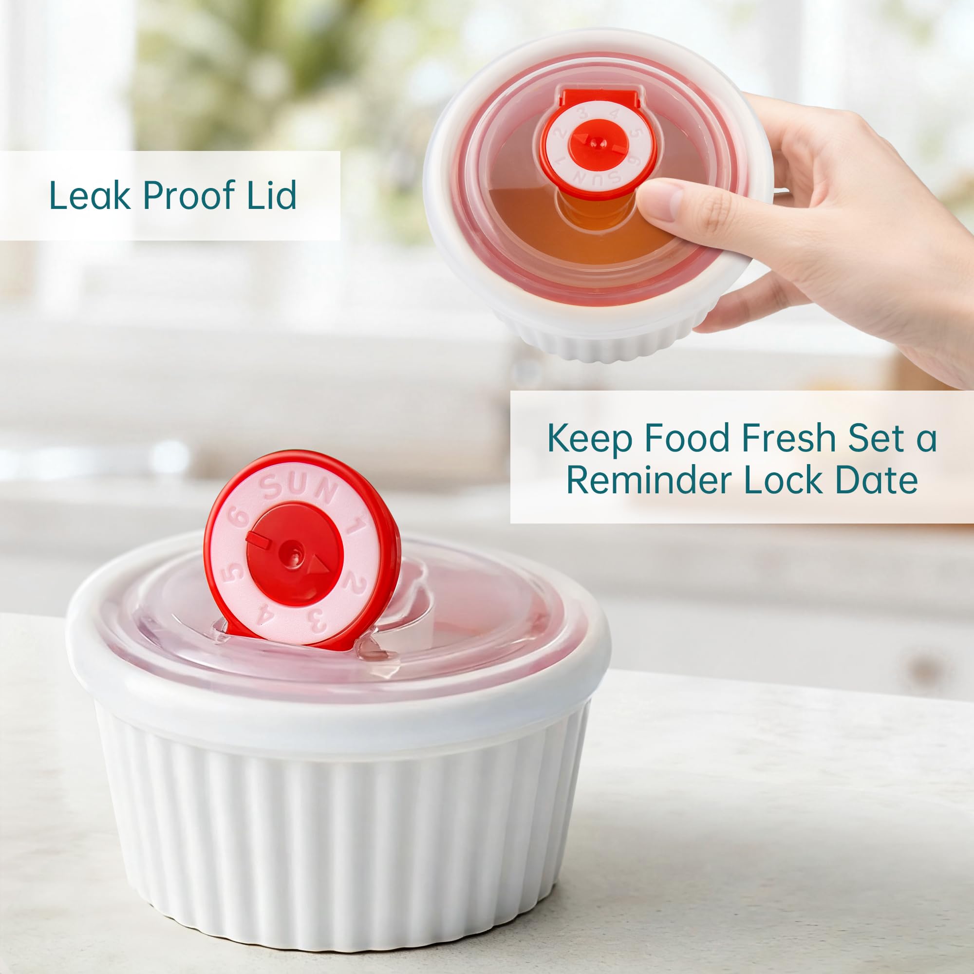 ELIMTEC dipping bowls with lids keep dips fresh during serving