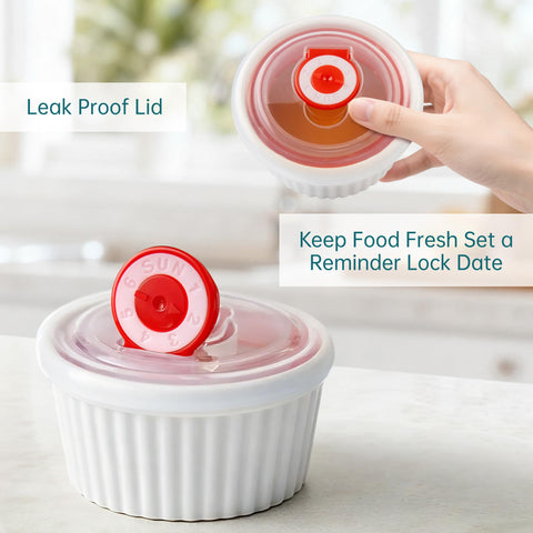 ELIMTEC dipping bowls with lids keep dips fresh during serving