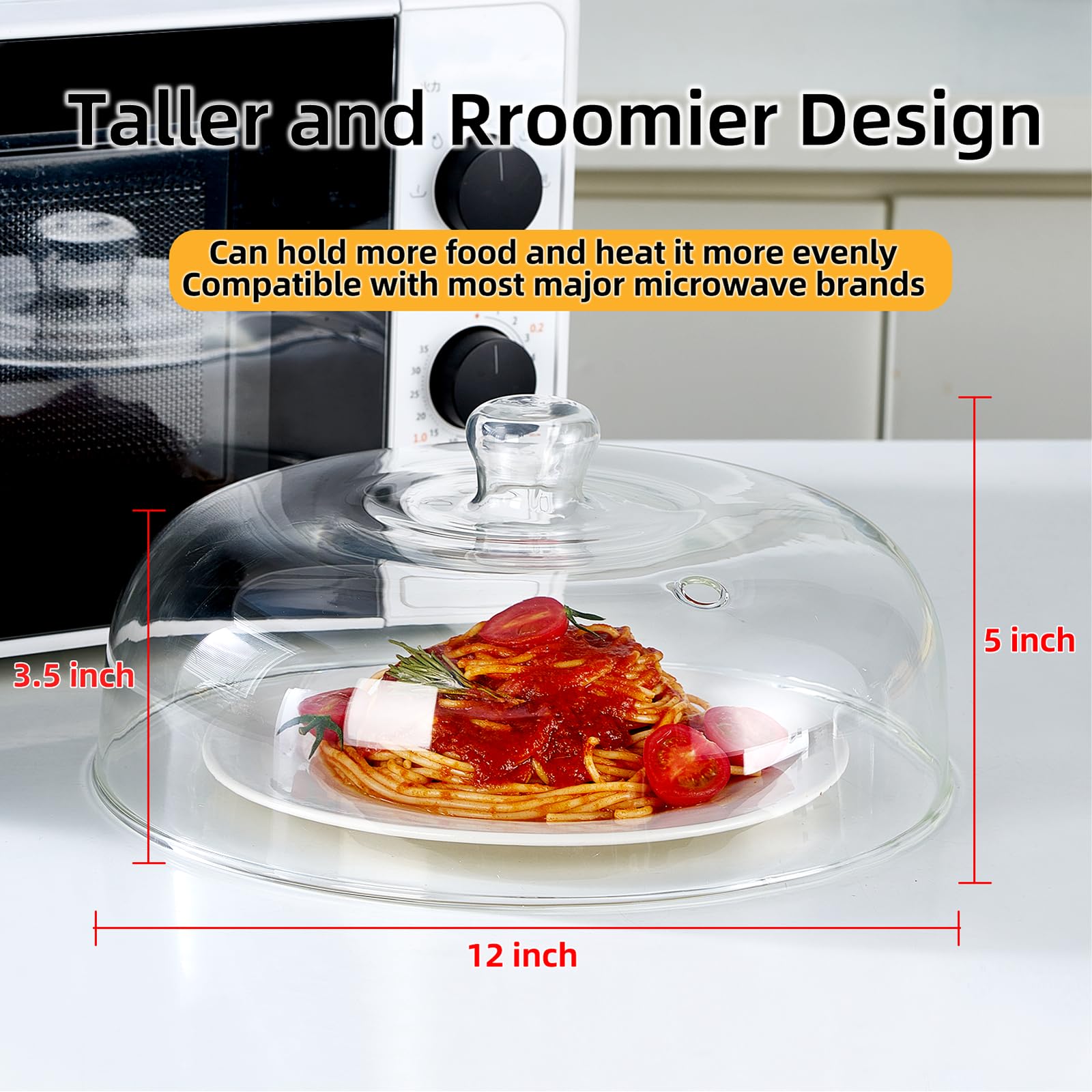 EliteVibe glass cover tall interior fits larger portions for even heating
