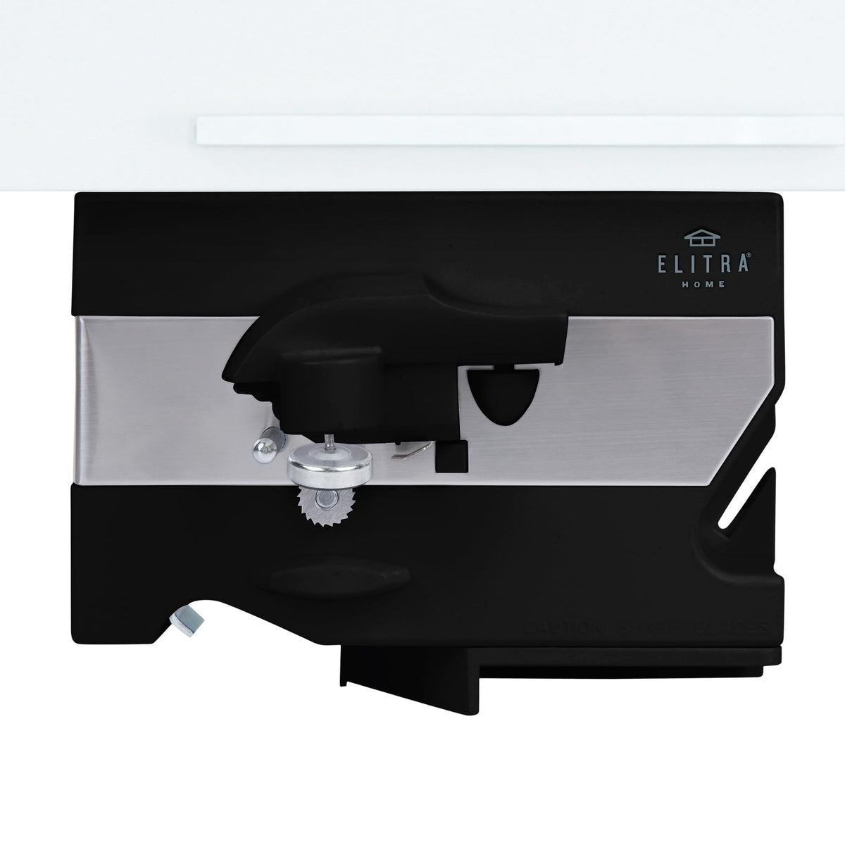 ELITRA HOME electric can opener under-cabinet design eases daily kitchen tasks.