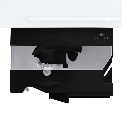 ELITRA HOME electric can opener under-cabinet design eases daily kitchen tasks.
