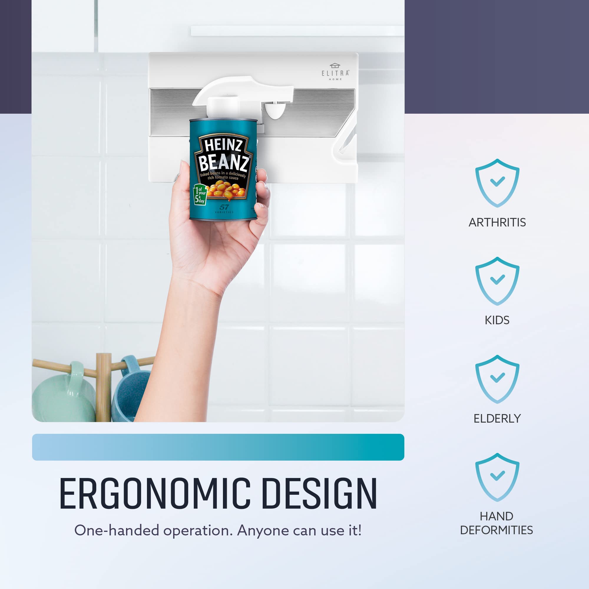 Elitra Home compact design fits under most cabinets for quick tasks.
