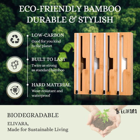 ELIVARA universal compatibility suits most standard wrap rolls for everyday kitchen use.