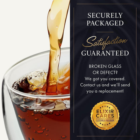 Elixir Glassware 16oz mug set elevates tea rituals with a clear, inviting look.