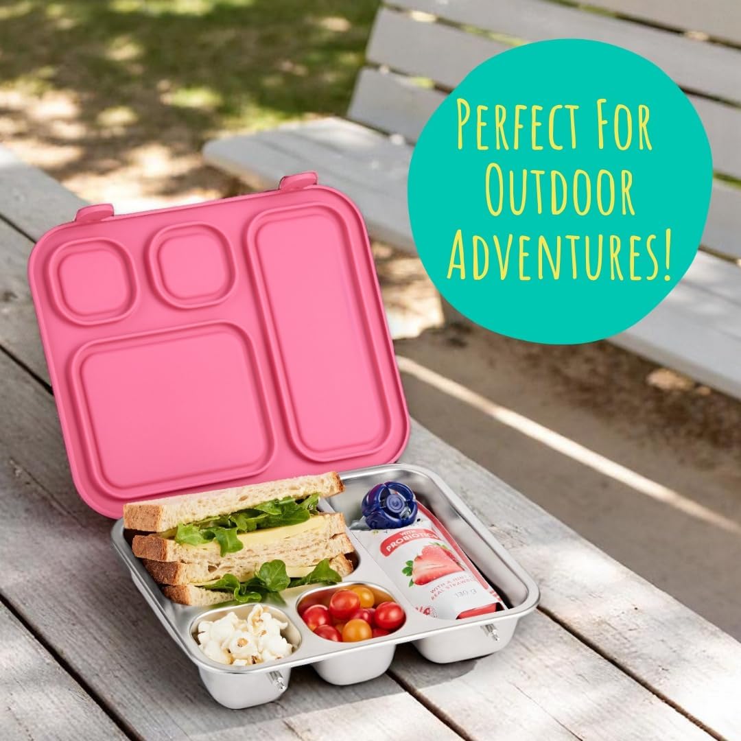 Elk and Friends bento box compact design fits school bags and backpacks.