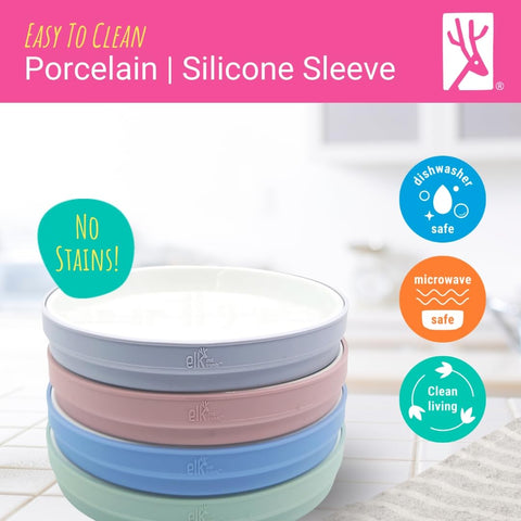 Elk and Friends dishwasher-safe plates for easy cleaning