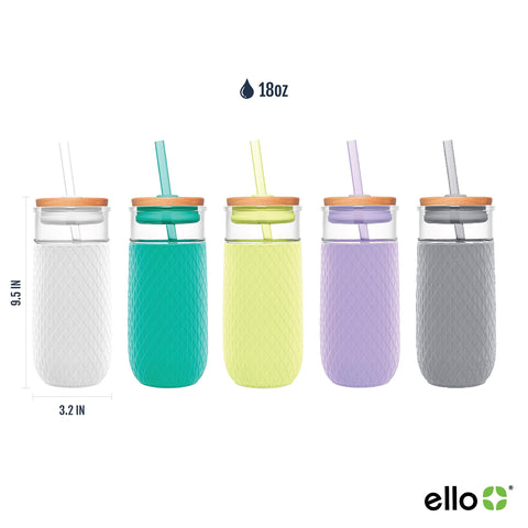 Ello Devon splash-proof lid helps prevent spills during travel.