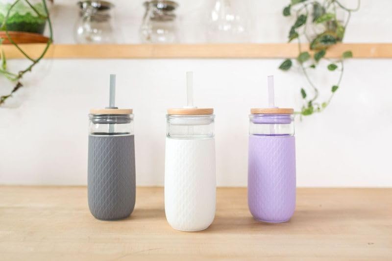 Ello Devon tumbler with straw and splash-proof lid for on-the-go sipping.