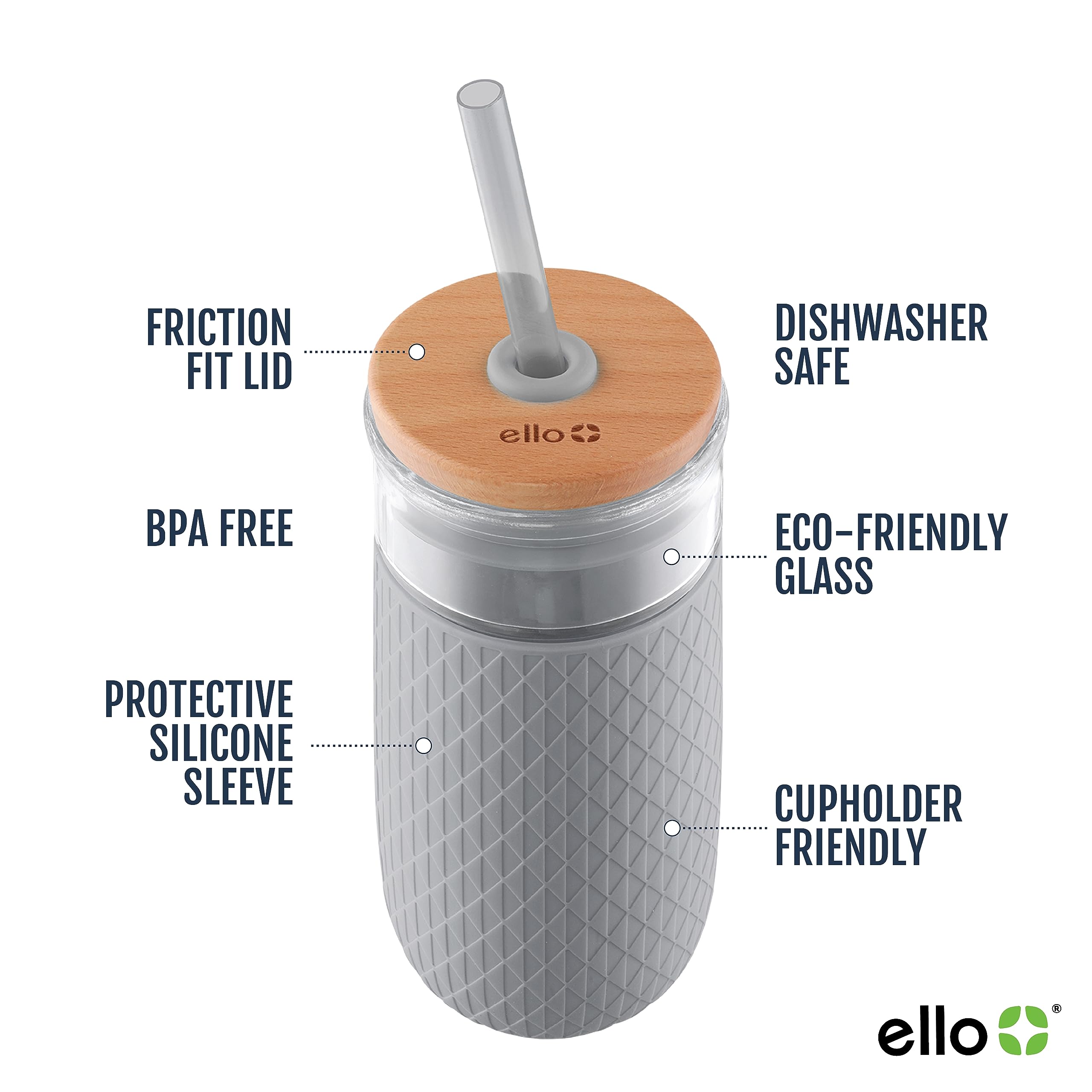 Ello Devon silicone sleeve offers a non-slip grip and condensation protection.