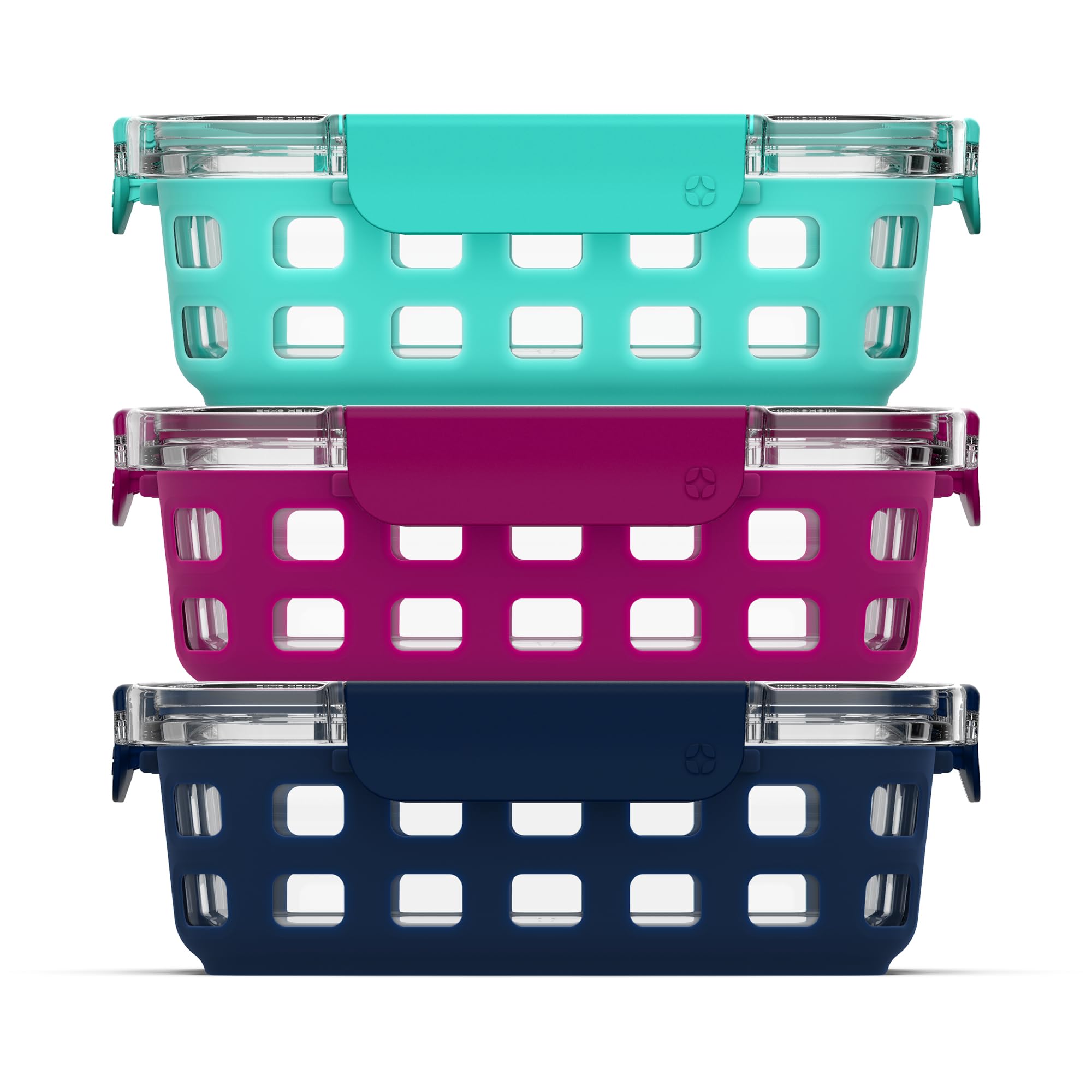 Ello Duraglass 3.4 cup container with clear view for easy meal prep