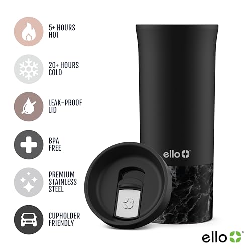 Ello Miri mug insulated body closeup showing temperature retention